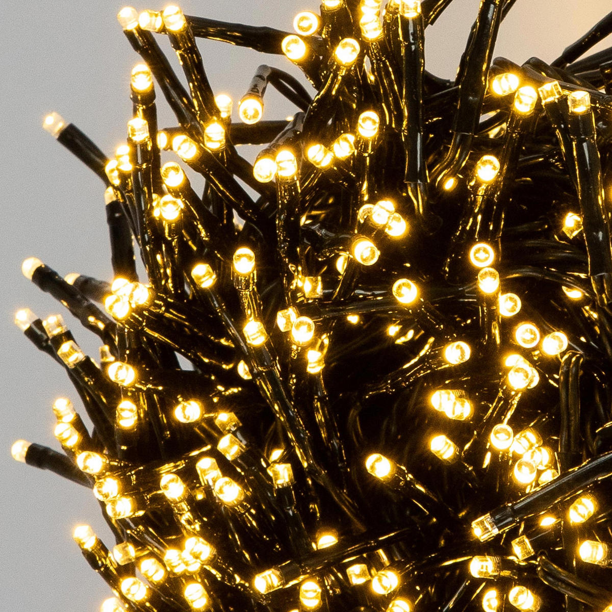 LED LICHTERKETTE Cluster Außen Innen 19,9 m Weihnachtsbeleuchtung 1536 LED Warmweiß - Weiß, Kunststoff (2290cm) - ECD-Germany