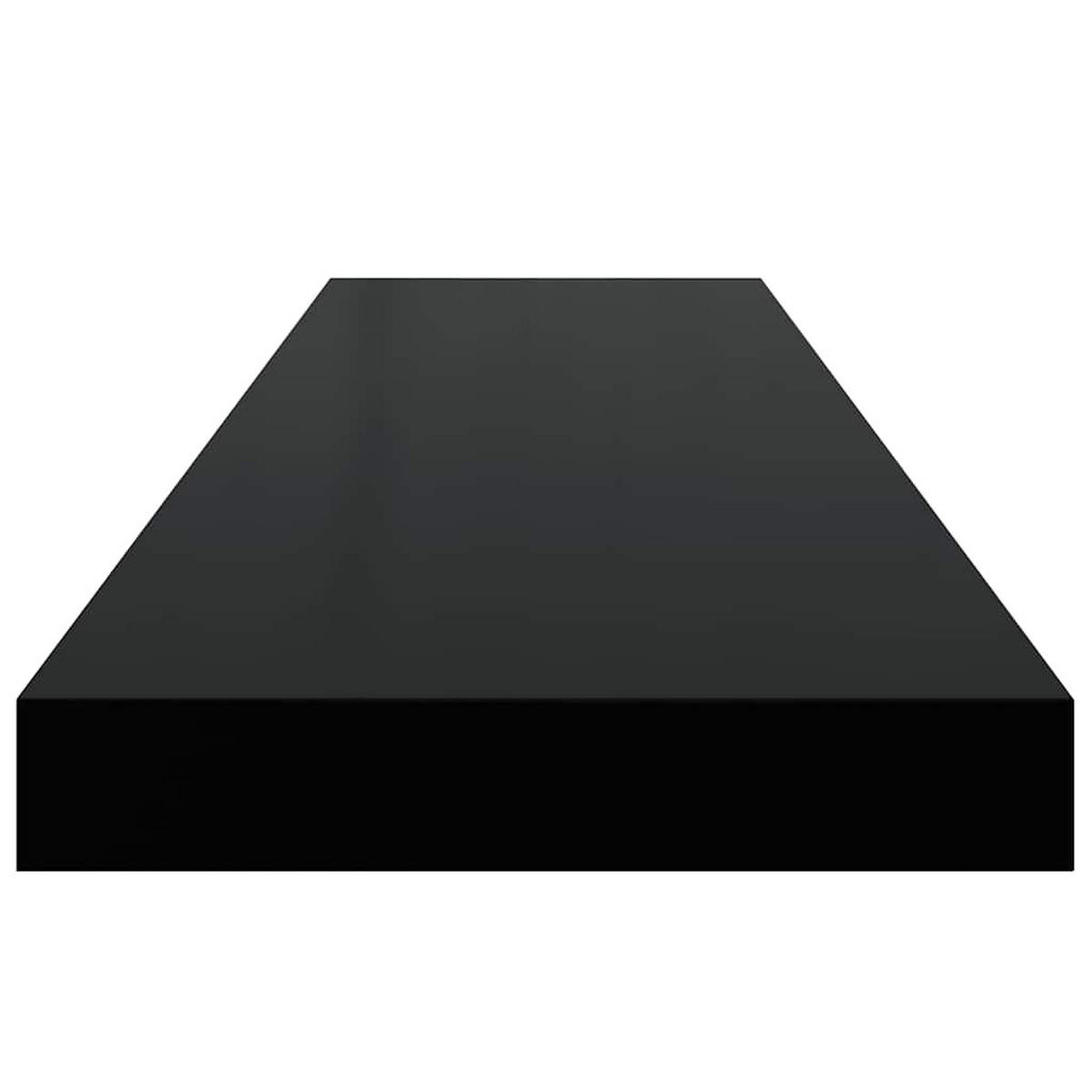 SCHWEBEREGAL Schwarz 90/23,5/3,8 Cm Mdf - Schwarz, Holzwerkstoff (23.5/3.8/90cm) - vidaXL