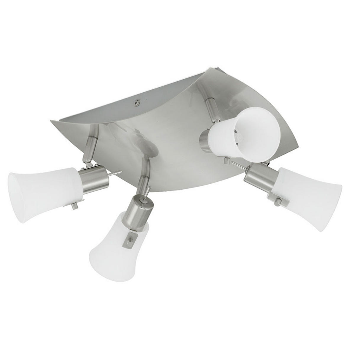 LED DECKENLEUCHTE Busto Glas Weiß - Weiß, Glas (28/24/13cm)