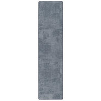 STREIFENBERBER TEPPICH LÄUFER LINES MELIERT - Blau, Textil (100/100cm) - Snapstyle