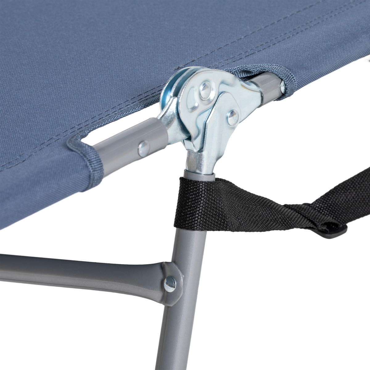 SONNENLIEGE klappbar, Seitentasche, Grau - Grau, Kunststoff (55/29/185cm) - Outsunny