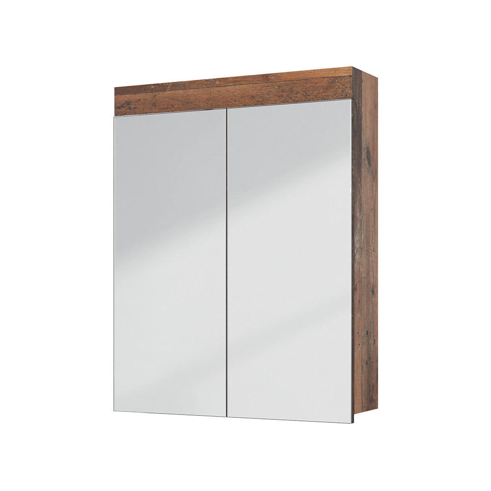 BADSPIEGELSCHRANK Luna Oldstyle 60 x 77 cm - Braun, Holzwerkstoff (60/77/17cm) - Vicco