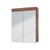 BADSPIEGELSCHRANK Luna Oldstyle 60 x 77 cm - Braun, Holzwerkstoff (60/77/17cm) - Vicco