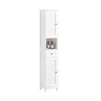 HOCHSCHRANK mit Schubladen 32x170x30cm Weiß - Weiß, Holzwerkstoff (32/170/30cm) - SoBuy