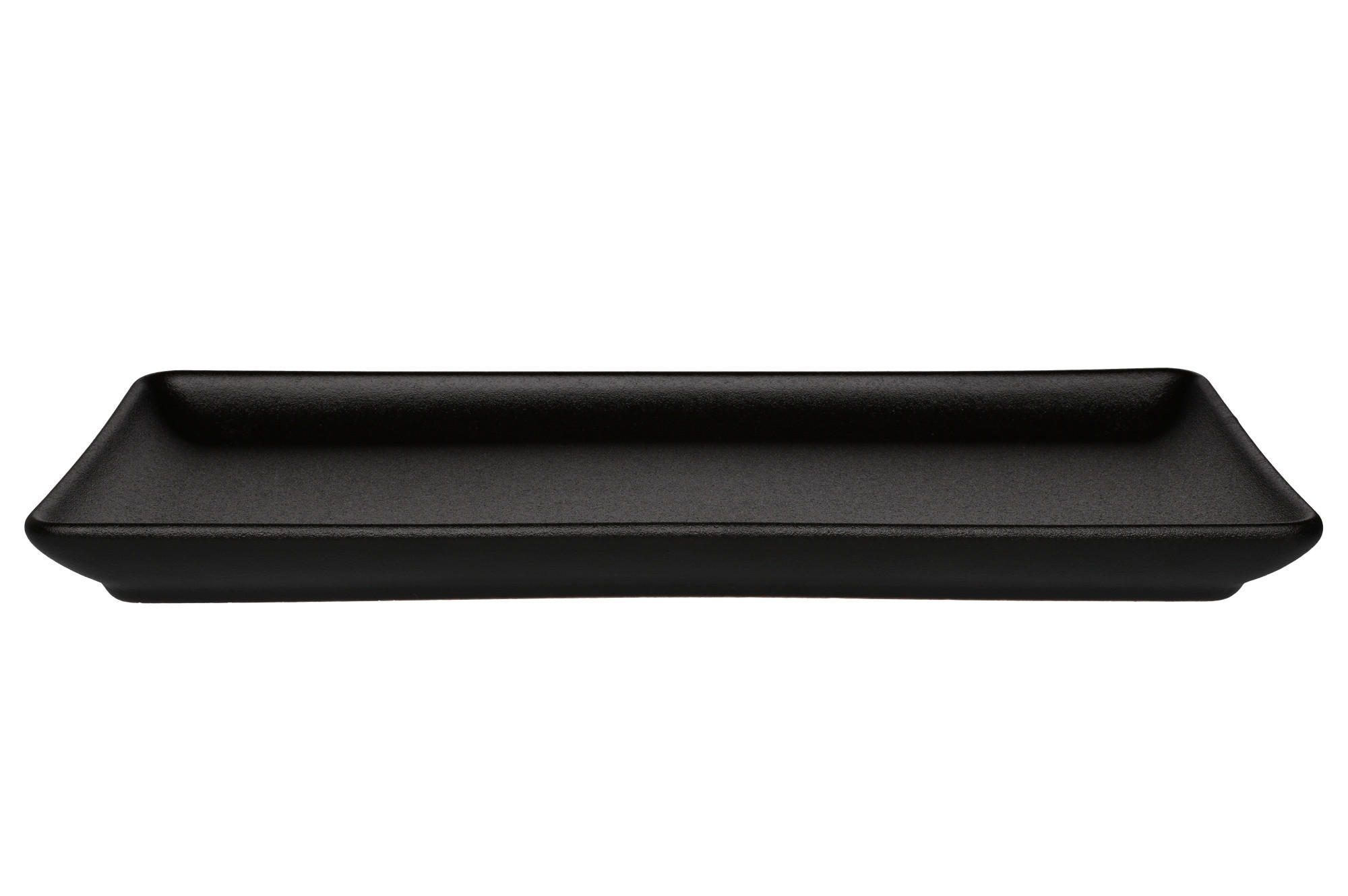 TELLER Rechteckig 32/15 cm - Schwarz, Keramik (15cm)