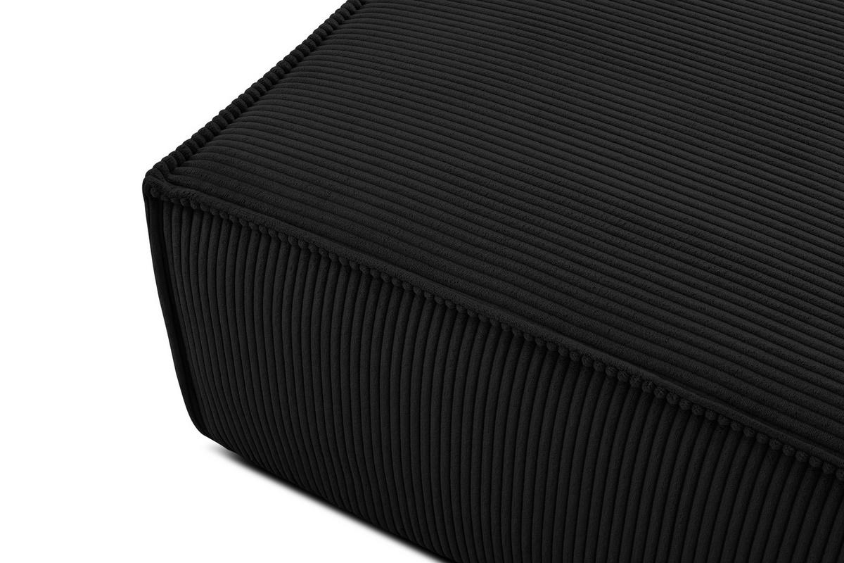 SITZPOUF NAPI gefederte Sitzfläche, schwarz - Schwarz, Textil (83/45/83cm) - KONSIMO®