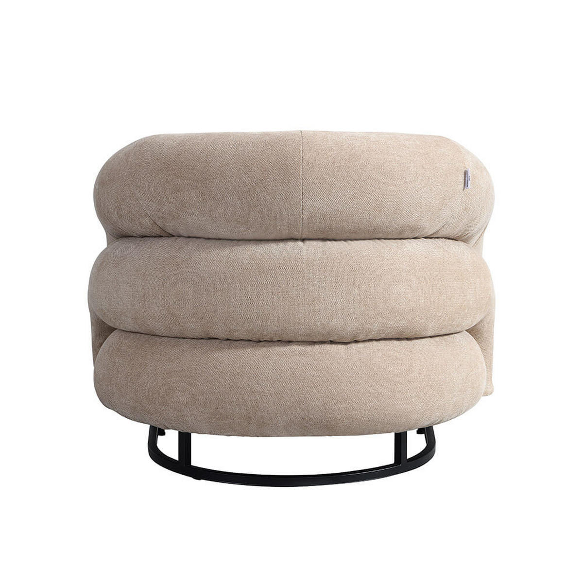 SESSEL MACA - Samtgewebe Beige - Beige, Kunststoff (95/73/88cm) - Home Deluxe