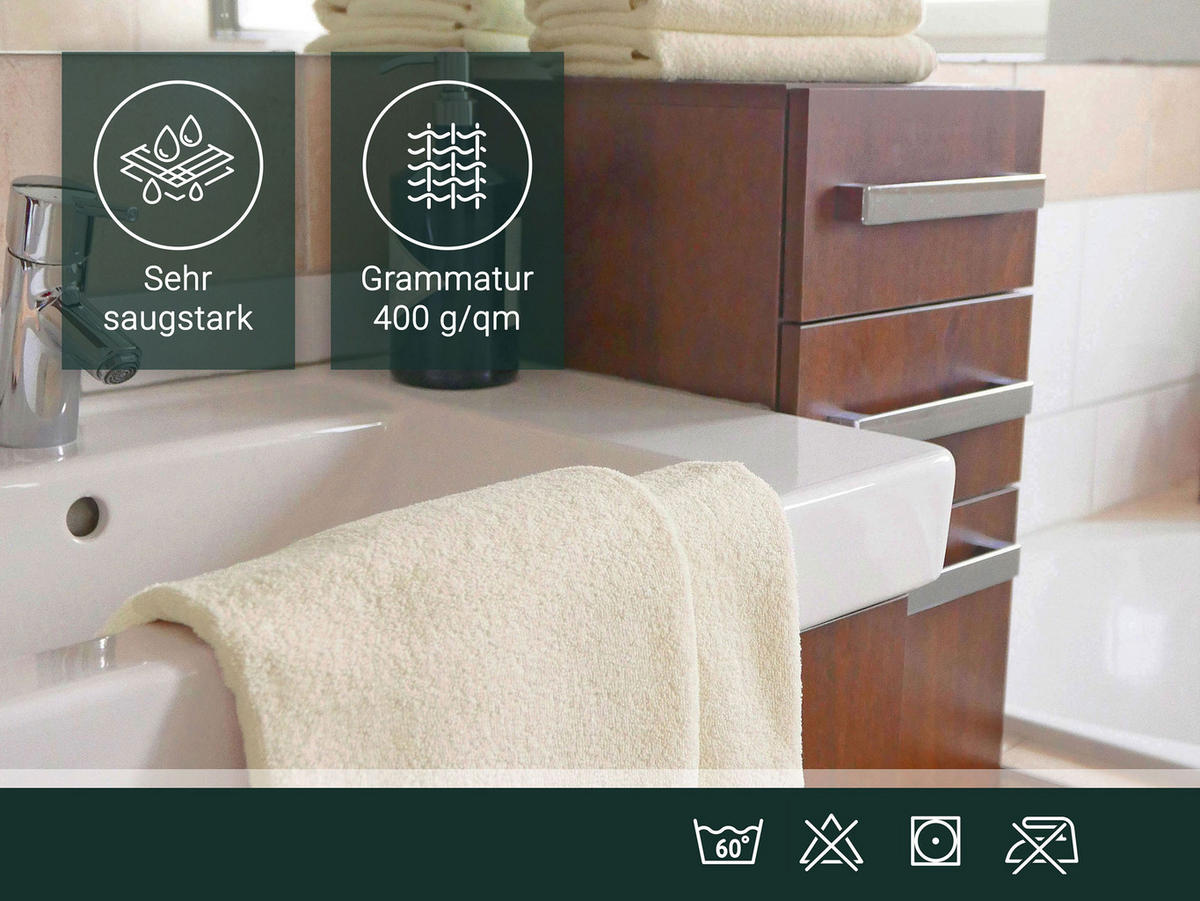 HANDTÜCHER, 6er-Set, 50x100 cm, 100% Baumwolle, Braun - Creme, Textil (50/100cm) - Zollner