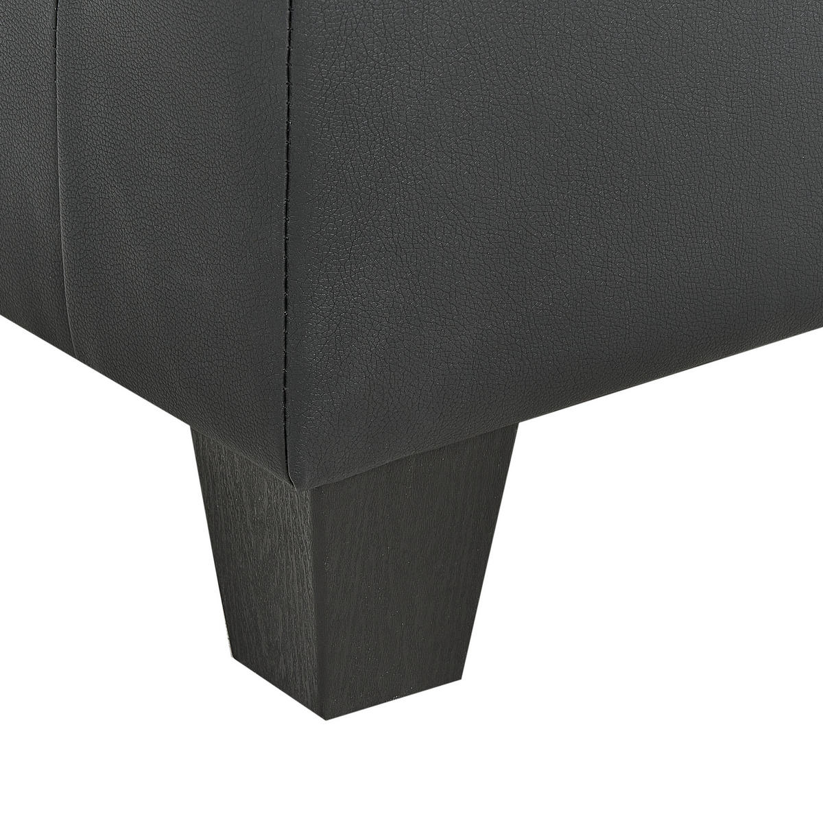 OTTOMANE Schwarz Unstad - Schwarz, Kunststoff (76/39/76cm) - Beliani