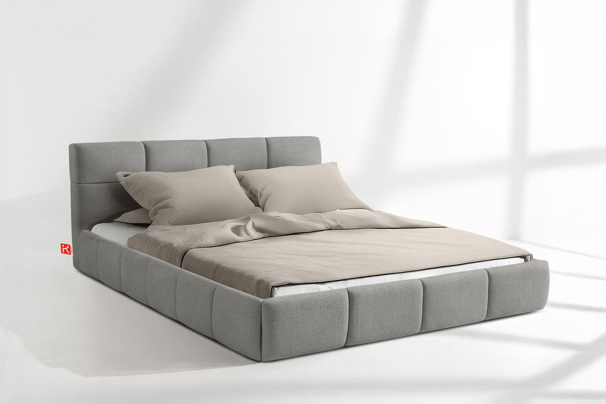 POLSTERBETT ALTOS, grau - Grau, Holz/Holzwerkstoff (160/200cm) - KONSIMO®