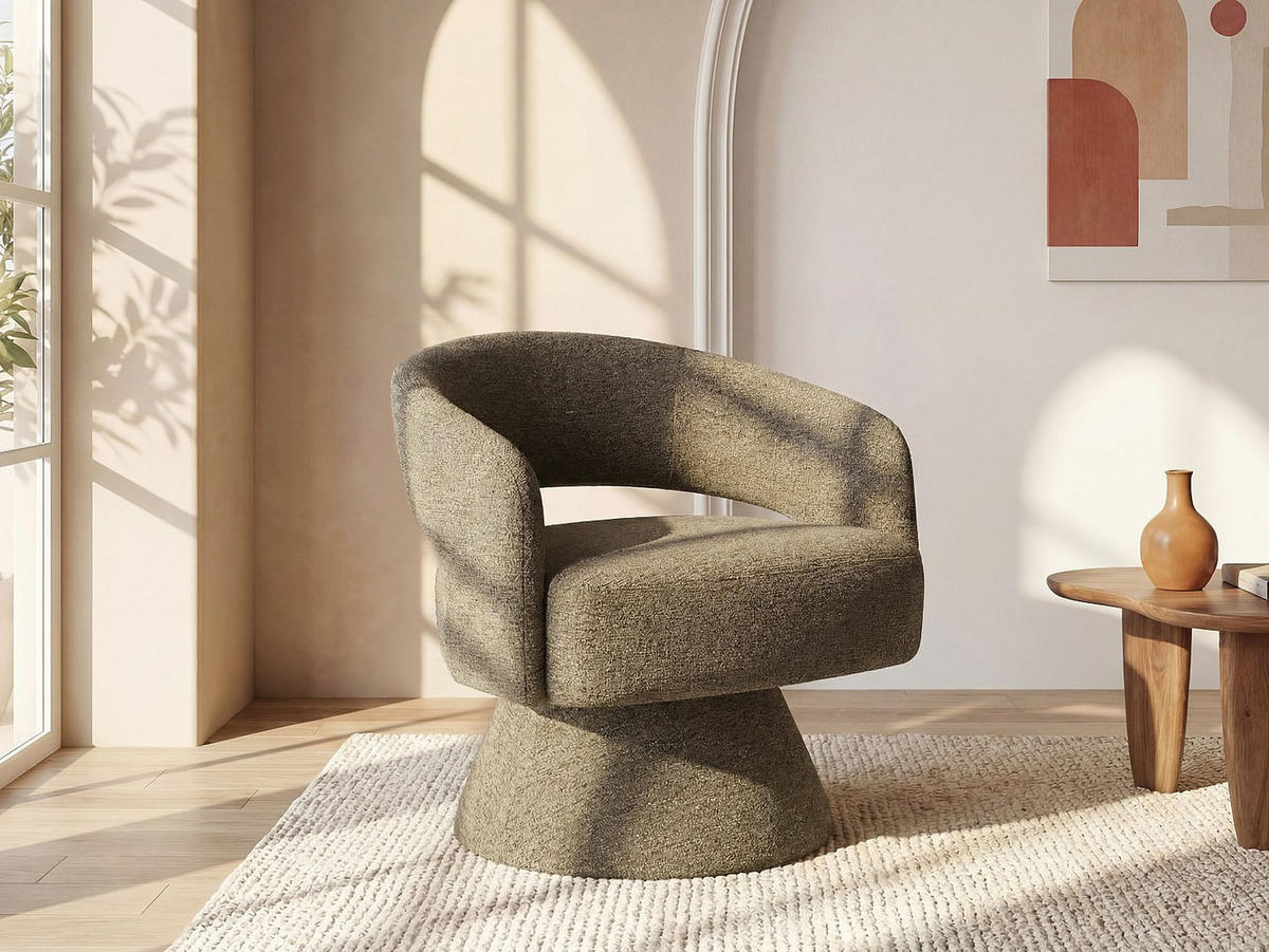 SESSEL mit gerader Rückenlehne - 1 Person - Stoff - Taupe - - Taupe, Textil (71/72/68cm) - Vente-Unique