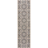 OUTDOORLÄUFER River Beige/Blau 67x240 cm - Blau/Beige, Kunststoff (67/1cm) - KUNSTLOFT