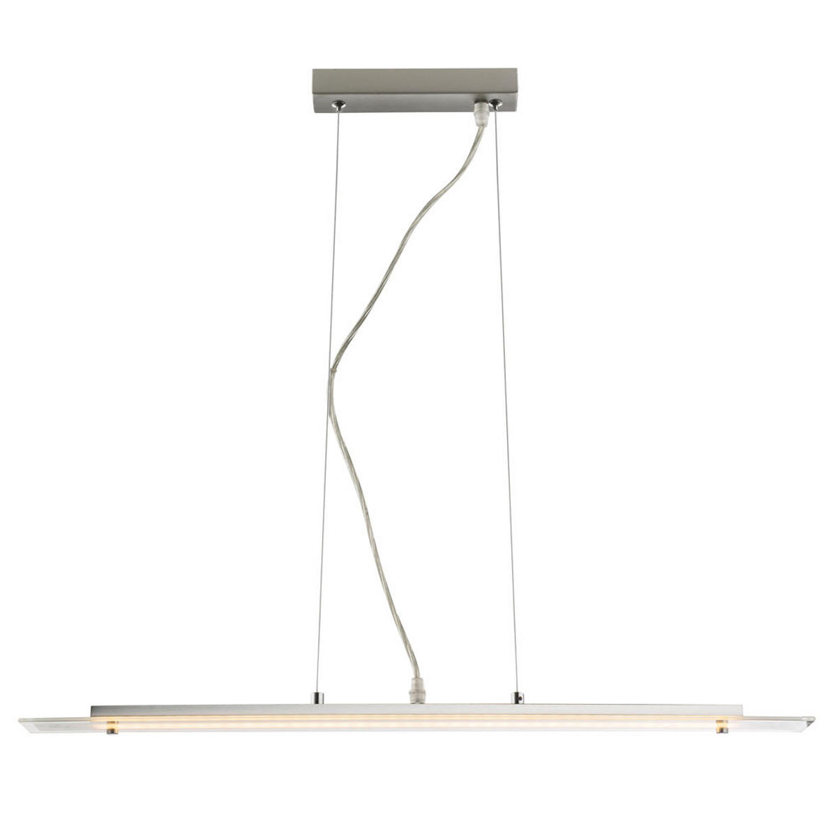 LED HÄNGELEUCHTE KISIMEN Silber satiniertes Glas - Silberfarben, Glas (70/7/120cm) - Globo Lighting