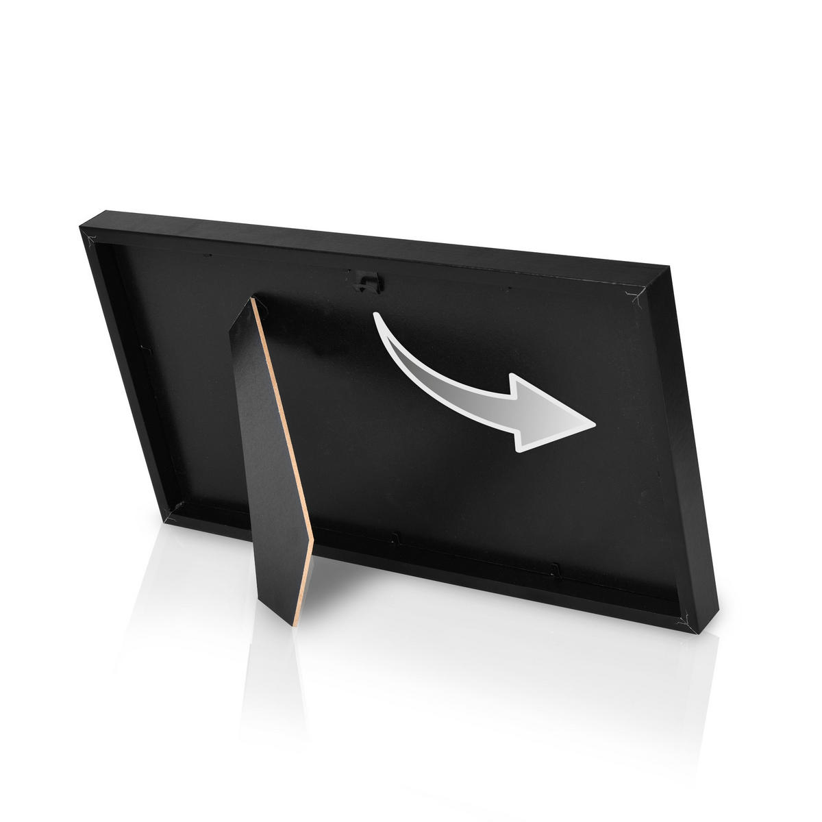 BILDERRAHMEN Galeria 9x13cm Schwarz - Schwarz, Holzwerkstoff (19/2/25cm) - BoMoe