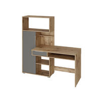 SCHREIBTISCH Wotan Eiche, Graphit 150/149/92 - Eiche Wotan, Holzwerkstoff (92/150/149cm) - RAUMHIRSCH FURNITURE