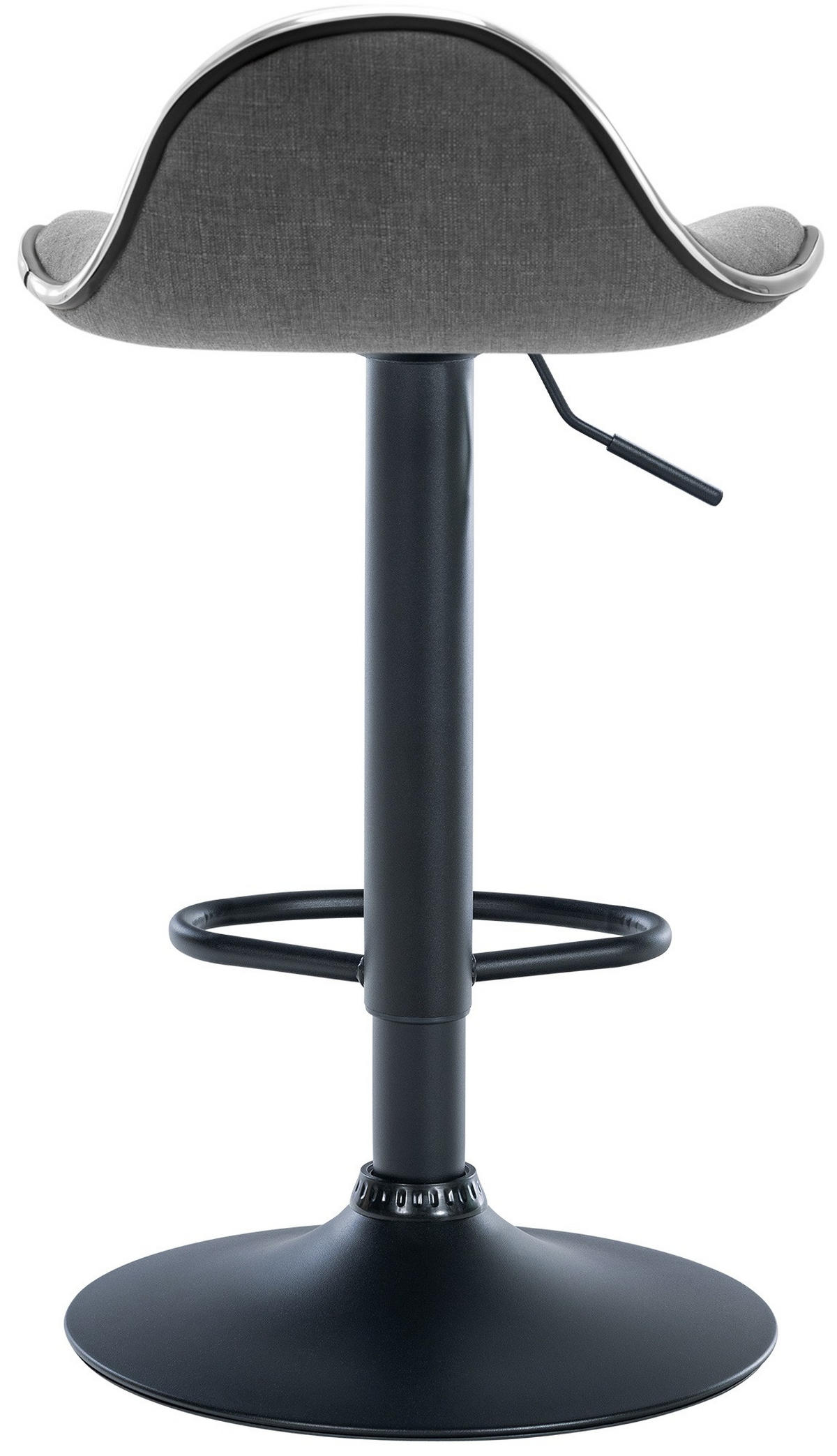 BARHOCKER Stoff hellgrau - Hellgrau/Schwarz, Textil/Metall (45/71/45cm) - CLP