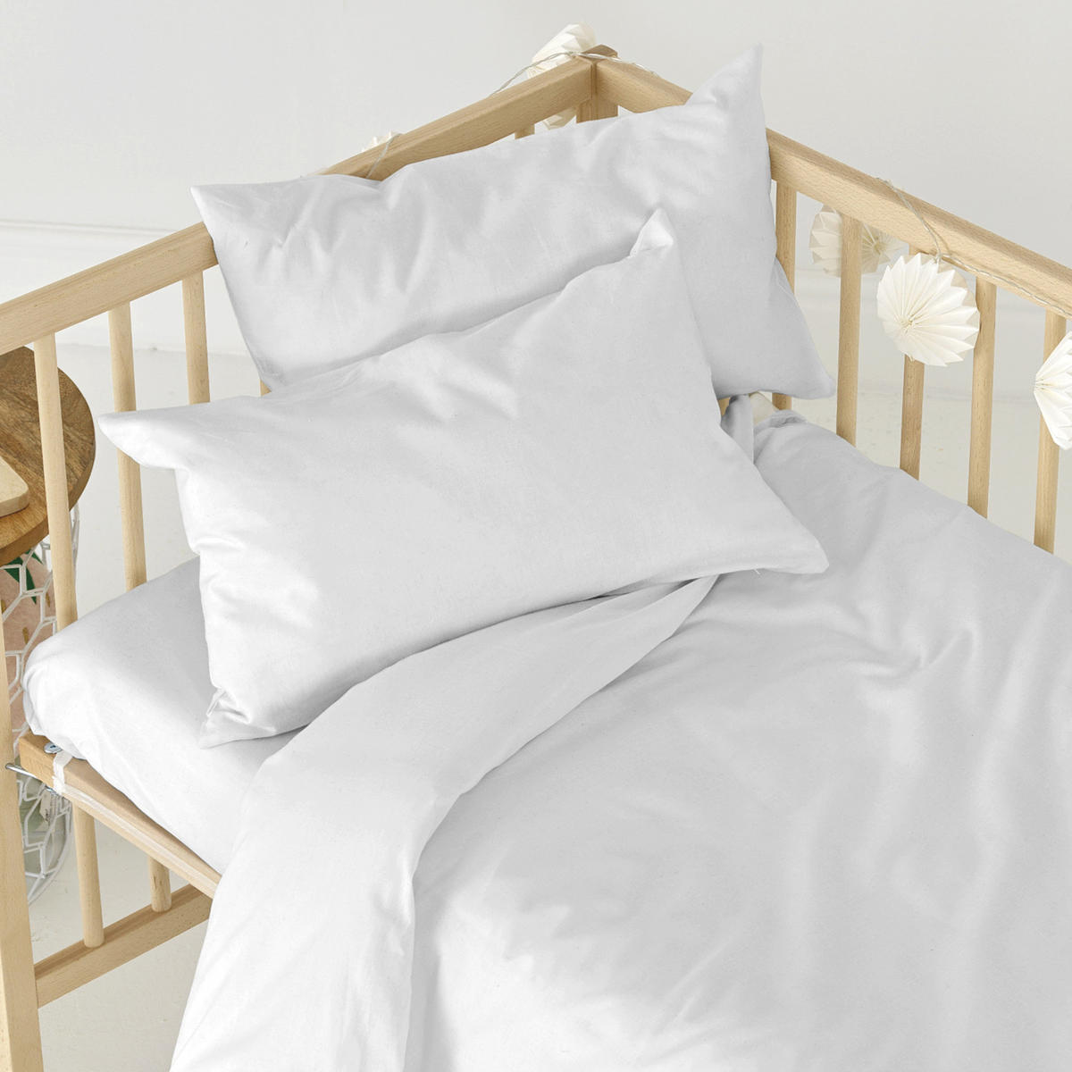 SPANNBETTTUCH basic 60x120x14 cm (kinderbett) weiss - Weiß, Textil (70/140cm) - Happy Friday