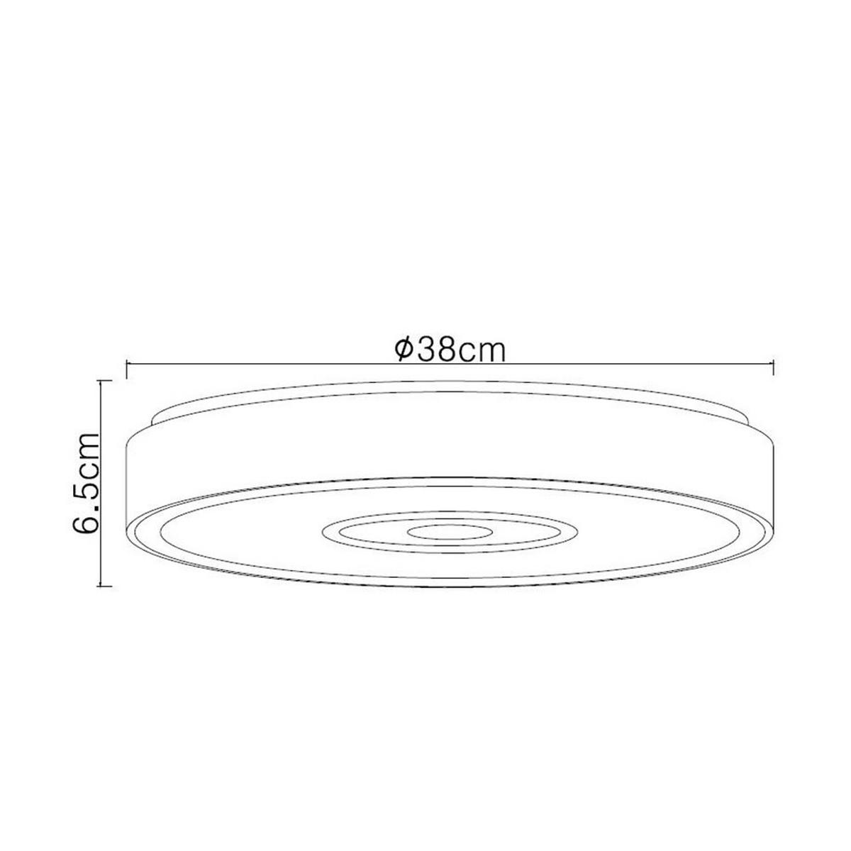 LED DECKENLEUCHTE ASTANIA, Metall, Weiß, Sternen-Effekt - Weiß, Metall (38/38/6.5cm) - Globo Lighting
