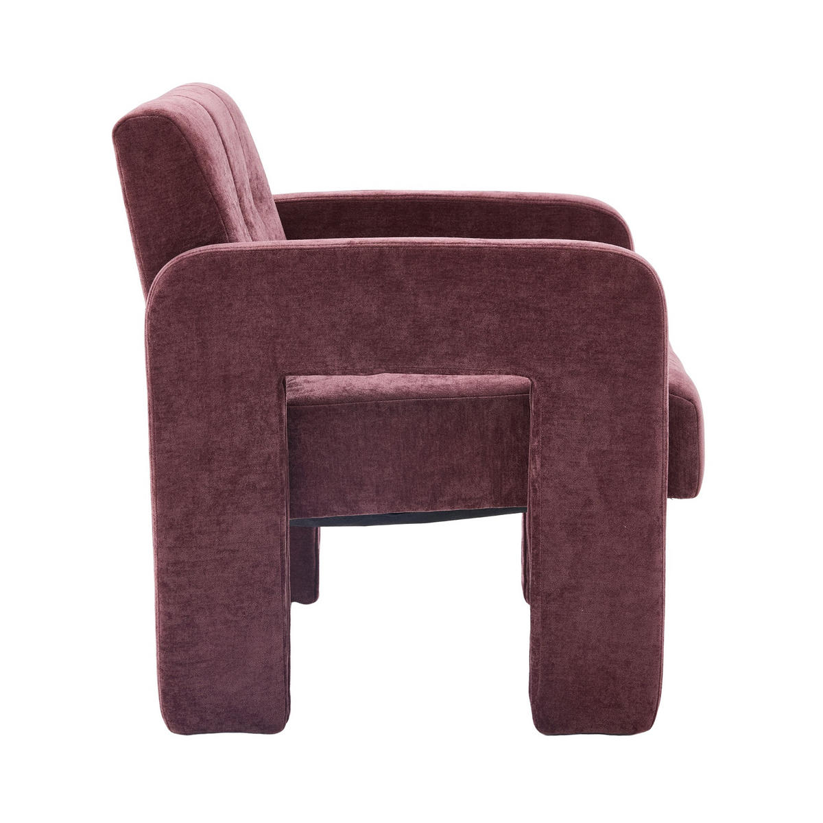 SESSEL Einzelner Sessel,dicke Polsterung,Chenille,Rot - Rot, Textil (67.5/74.5/69cm) - LVHOM