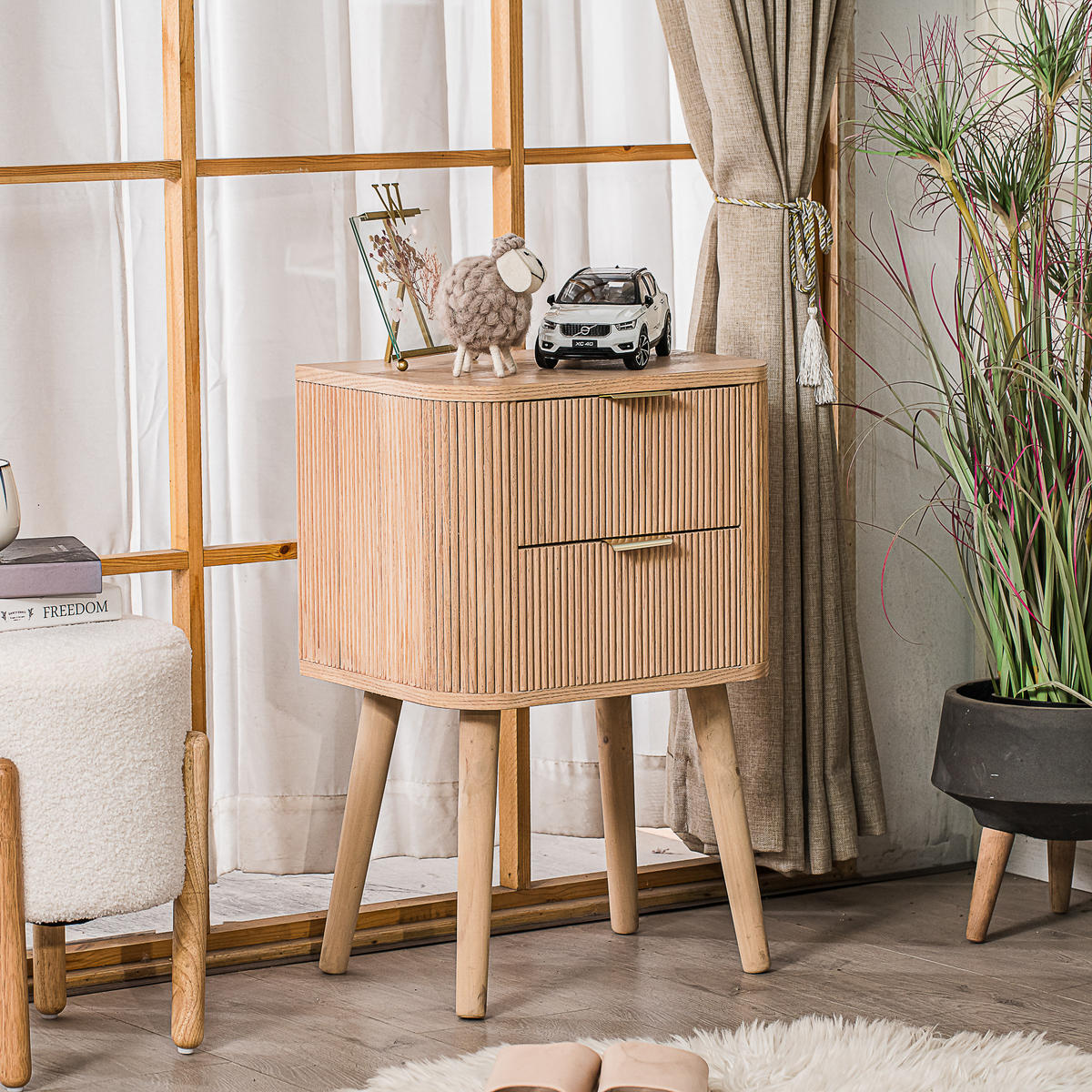 NACHTTISCH Rechteckig Braun 40 x 30 x 62 cm - Braun, Holz (40/62/30cm) - Nordlys