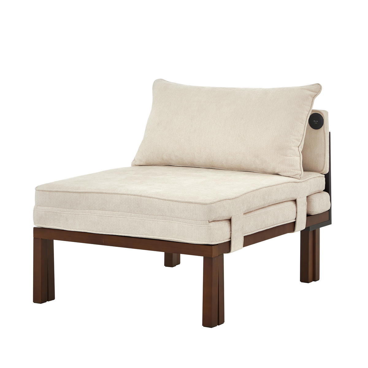 SCHLAFSOFA DE-35087 mit USB-Ladeanschluss Beige - Beige, Holz (82/79/176cm) - ComfortXL
