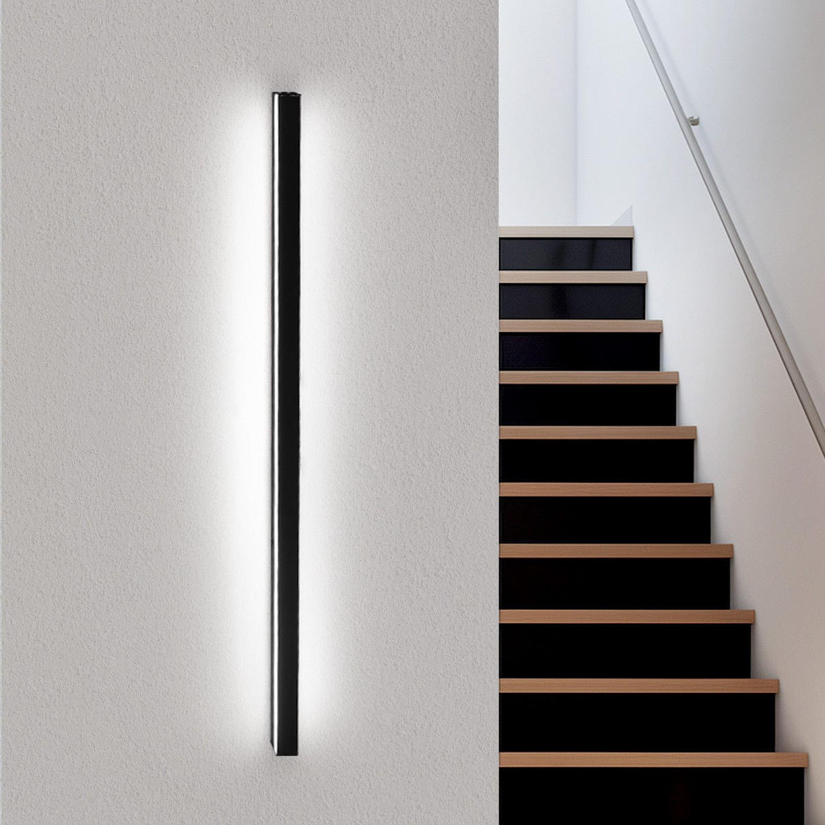LED WANDLEUCHTE Martina - Schwarz, Metall (4/3/100cm) - Nettlife
