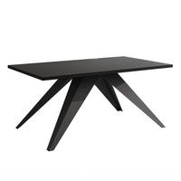 AUSZIEHTISCH XANDRO 160/90/76 cm mit Metallgestell, Schwarz - Schwarz, Holzwerkstoff/Metall (90/160/76cm) - Idohome