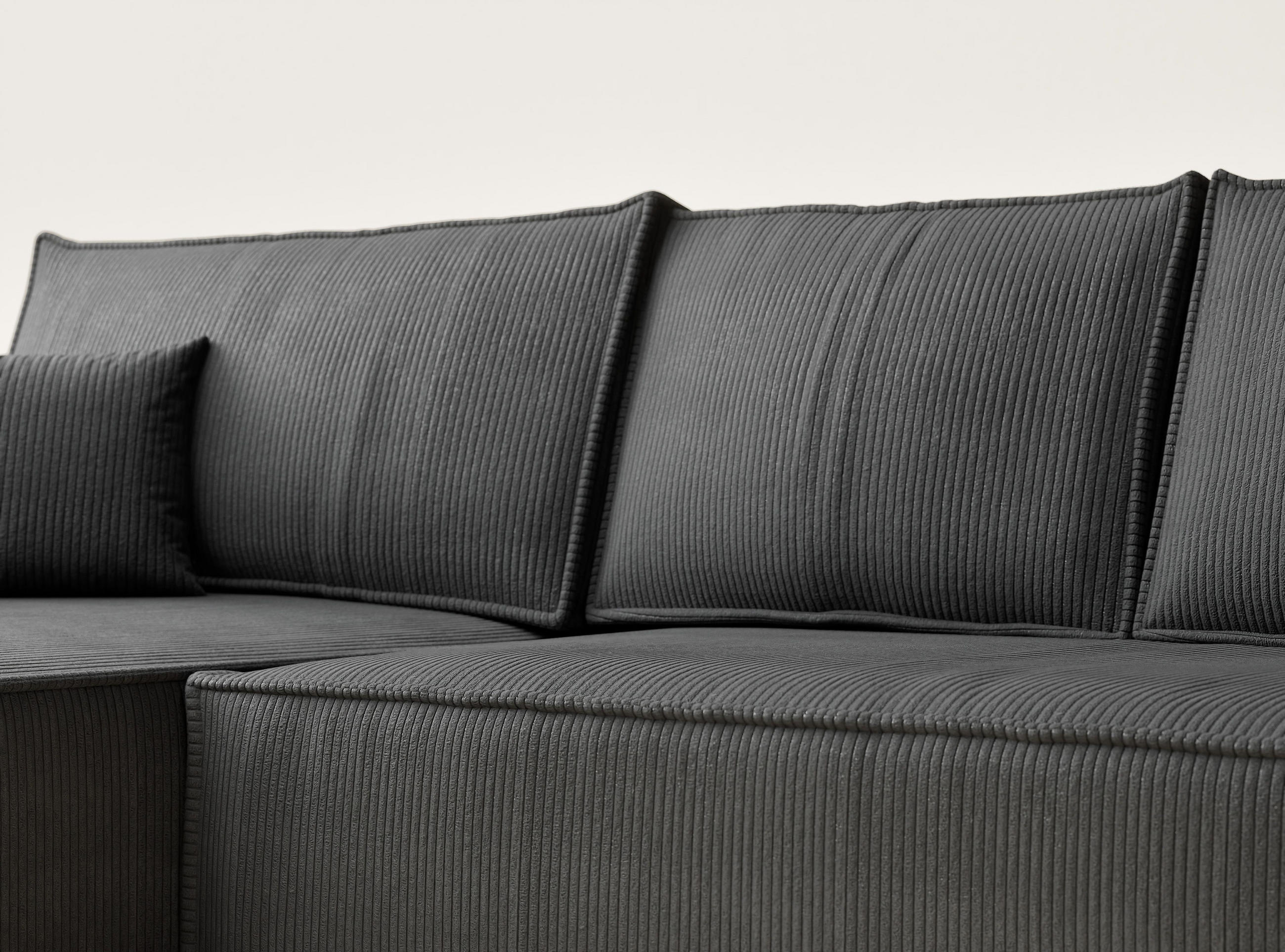 Thumbnail - Maison de Reve Ecksofa, Anthrazit, Textil, 5-Sitzer, Füllung: Schaumstoff, L-Form,L-Form, 294x185 cm, Oeko-Tex® Standard...