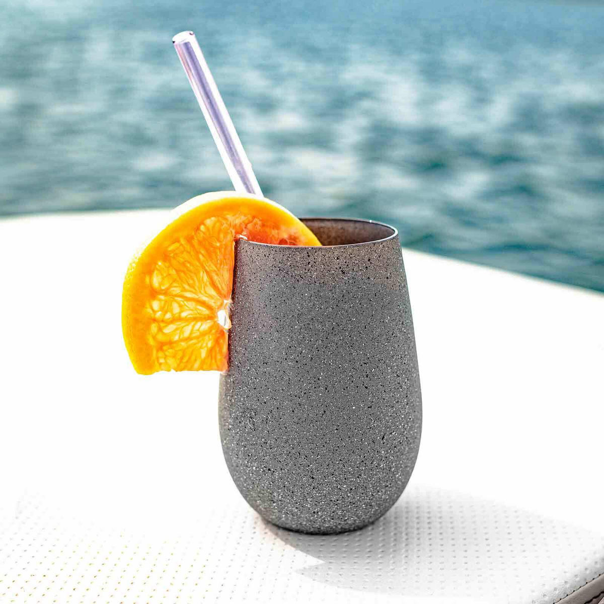 BECHER Stones graphit 465 ml 6er Set - Graphitfarben, Glas (0.465L) - Stölzle Lausitz