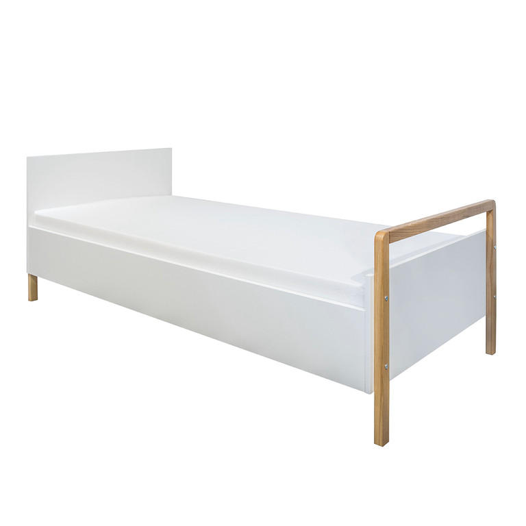 POSTEĽ Biela a drevo - biela, kompozitné drevo (80/180cm) - Petits-meubles