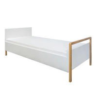 POSTEĽ Biela a drevo - biela, kompozitné drevo (80/180cm) - Petits-meubles