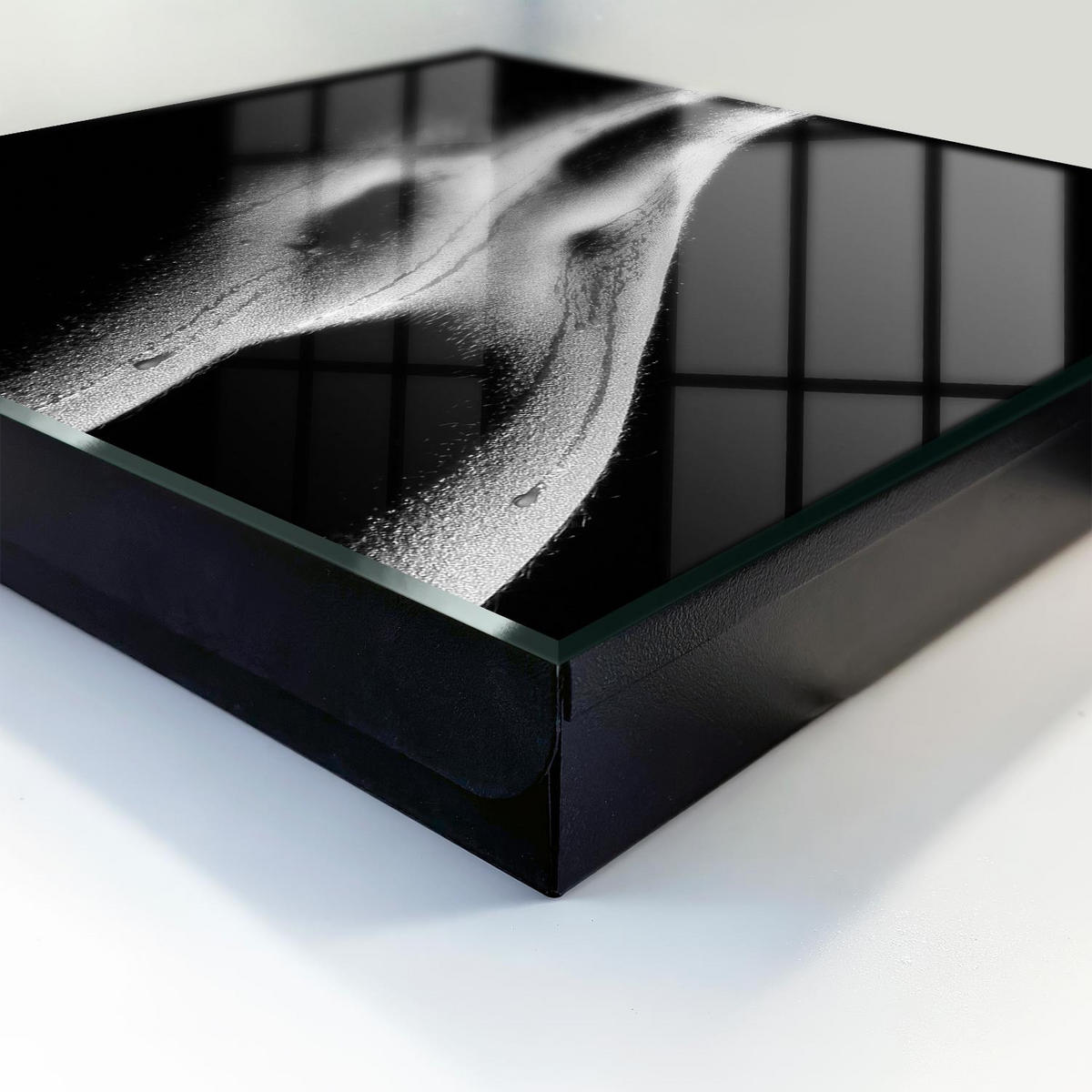 SCHLÜSSELBOX Schwarz 30x30 cm- Türöffnung nach rechts - Sinnliche Eleganz - Schwarz, Metall (30/30/5cm) - TULUP