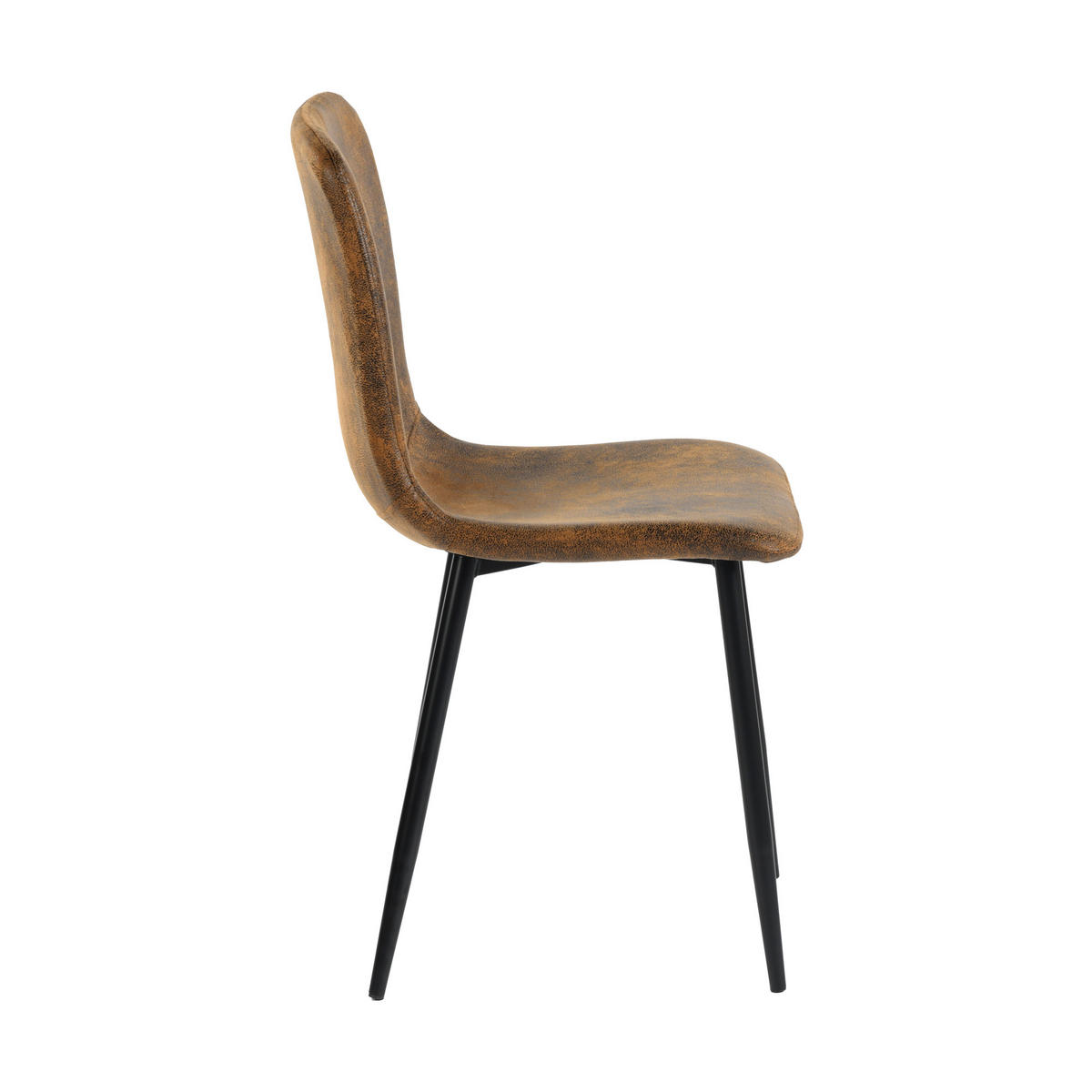 ESSTISCH SET dunkles Holz und Braun - Braun, Holzwerkstoff/Metall (120/75/80cm) - Urban Meuble