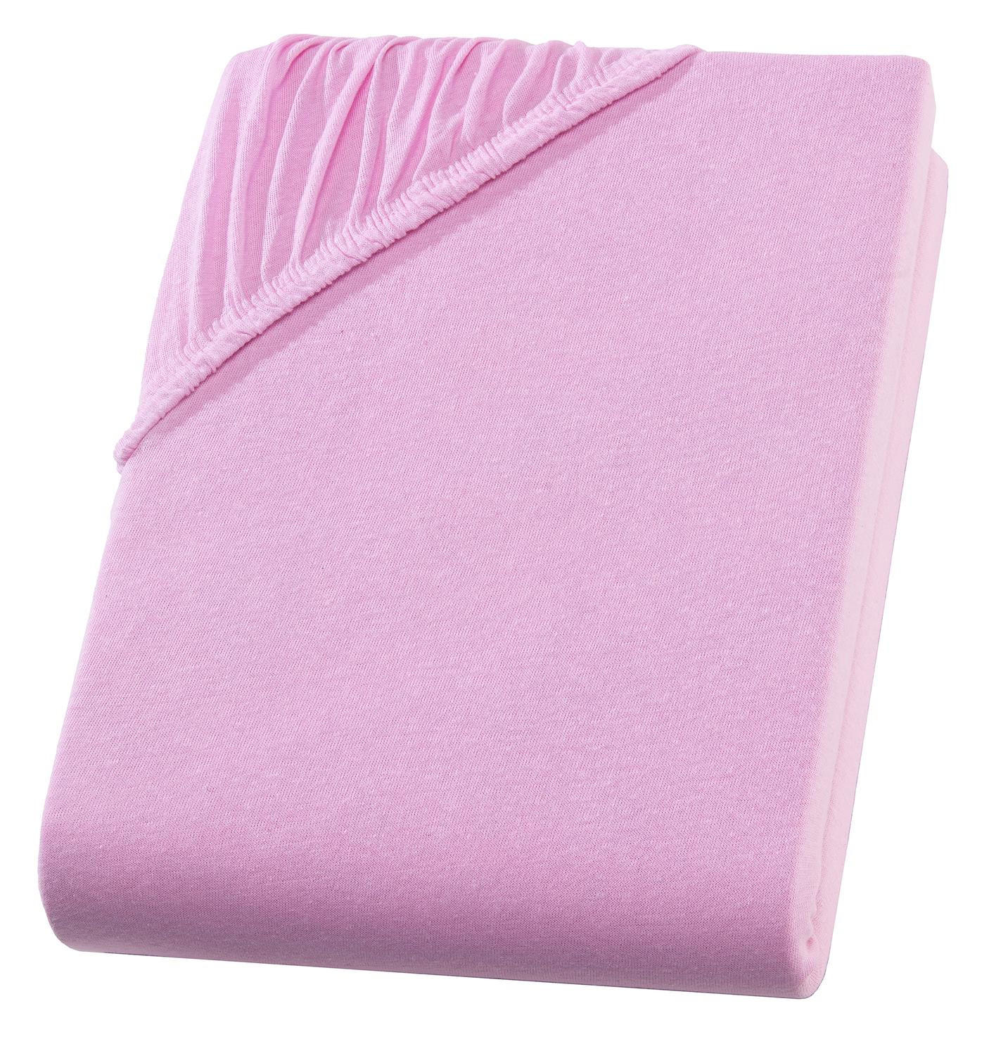 Carpe Sonno Jersey-Spannbettlaken Hellrosa 140x200 cm