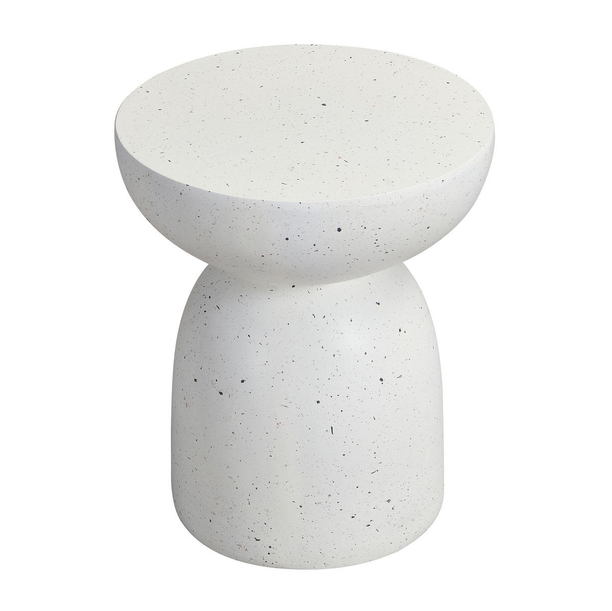 BEISTELLTISCH aus Magnesiumoxid Weiß wasserfest, UV-beständig und montagefrei - Weiß, Metall (45/45/52.5cm) - Modfu