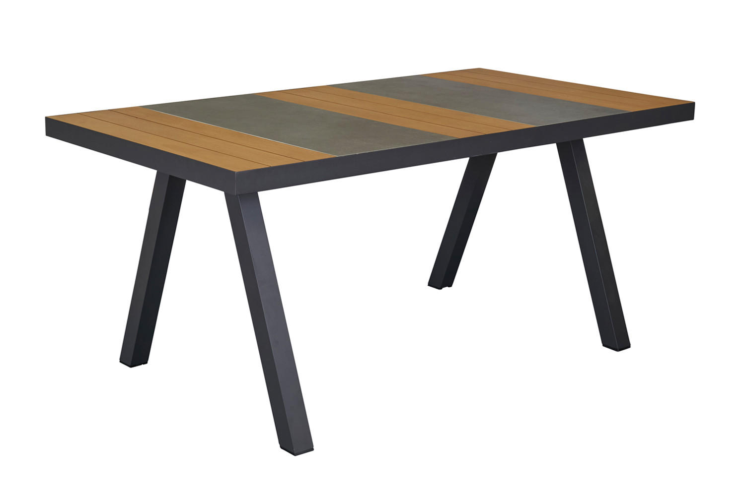GARTENTISCH Texas 167x90x75cm, Holz, Anthrazit - Anthrazit, Holz (90/167/75cm) - dasmöbelwerk