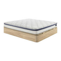 MATRATZE und Bettgestell mit Lattenrost und Bettkasten - 2 Personen - stoff - naturfarben hell Malao - Naturfarben, Holz/Holzwerkstoff (180/200cm) - Vente-Unique