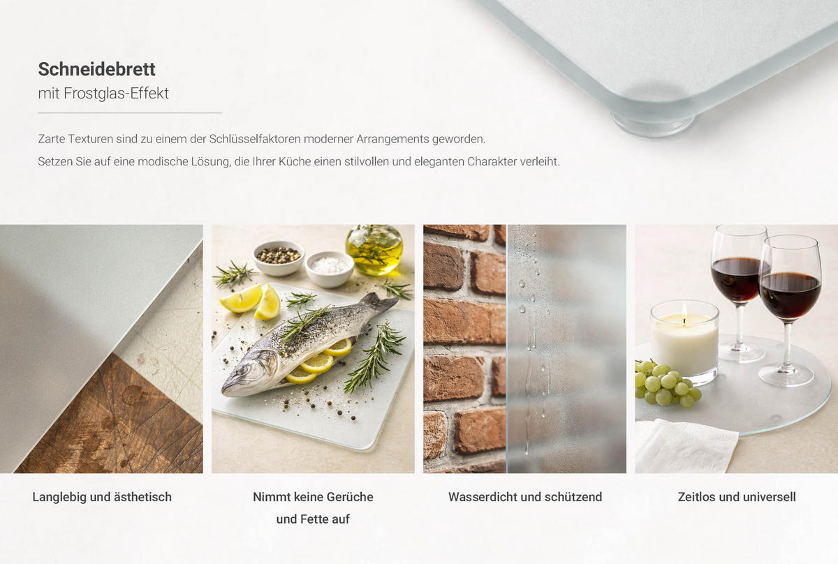 GLASPLATTE 40x52 cm transparent - Transparent, Glas (40/52/0.4cm) - Wallfluent