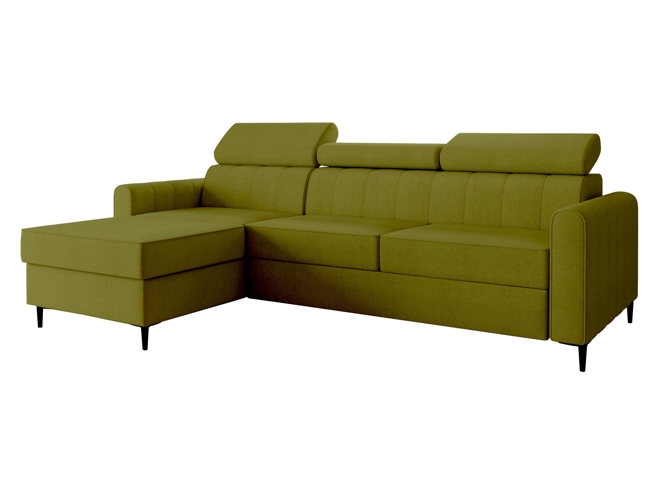 ECKSOFA Toronto III - Schwarz/Grün, Holz/Kunststoff (250/169cm) - MIRJAN24