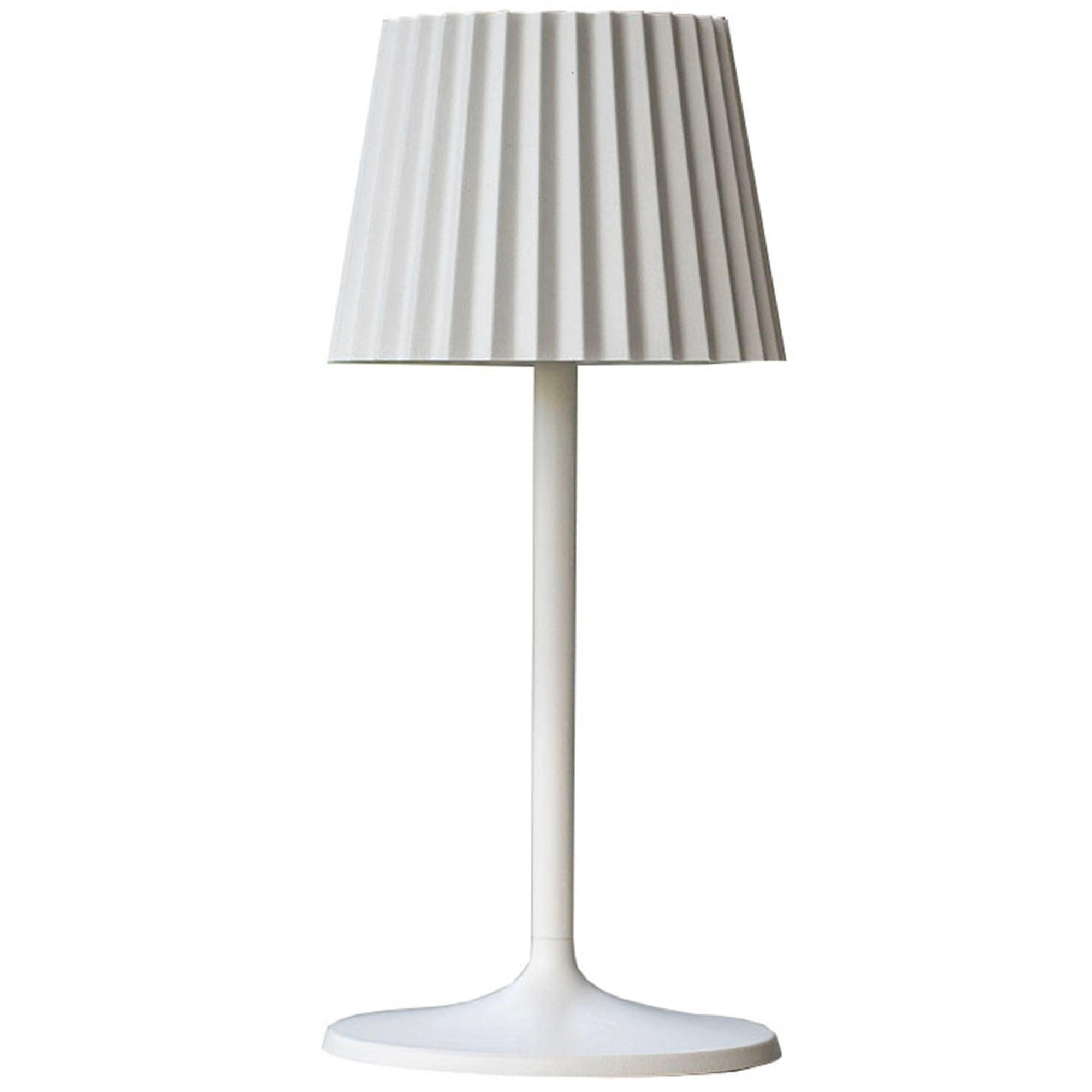 ABBY Kabellose Tischleuchte H30CM - Weiß, Metall (10/10/38cm) - Lumisky