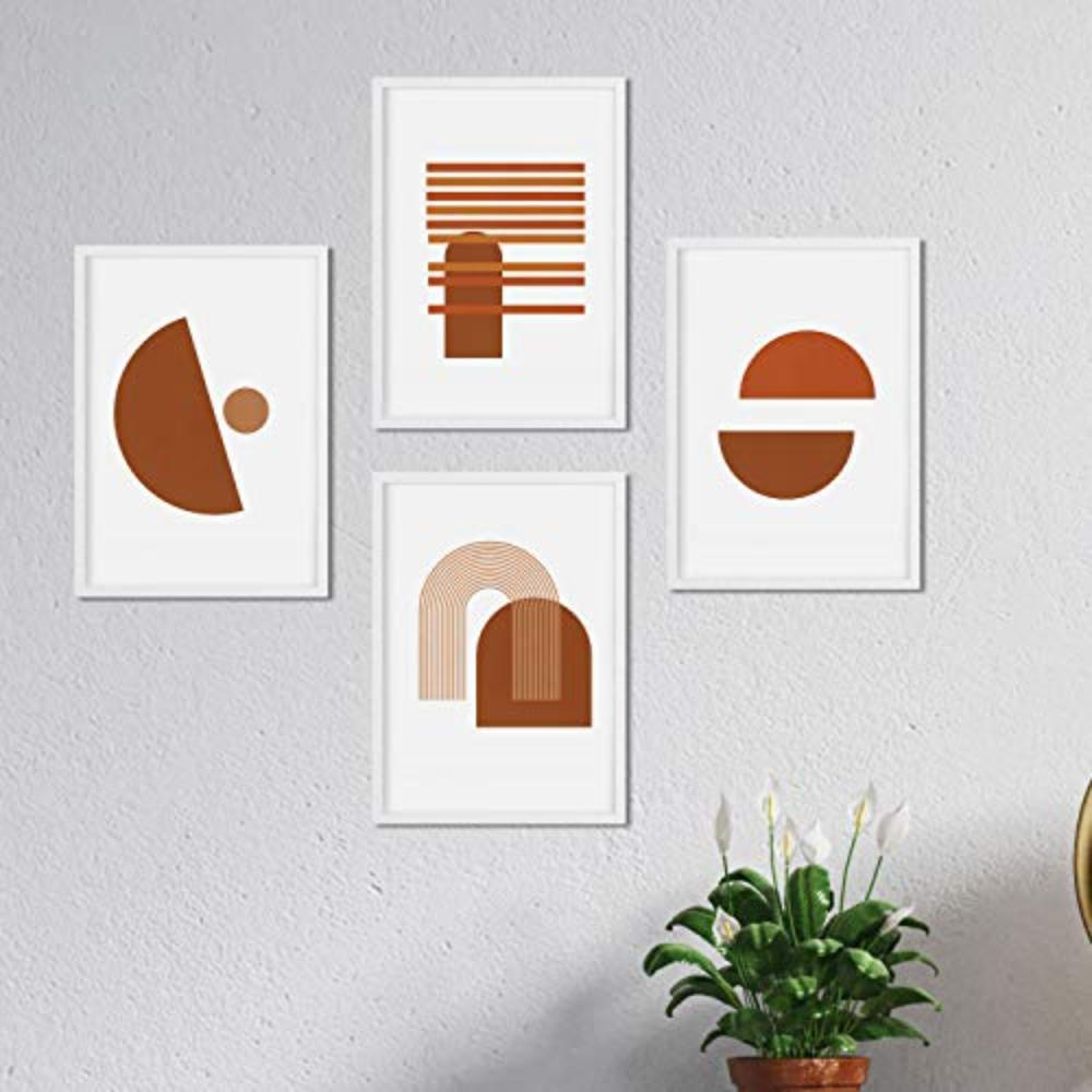 POSTER Set mit 4 Sand mit braunen Farbtönen A3 Rahmenlos - Klar, Papier (29.7/3cm) - Nacnic