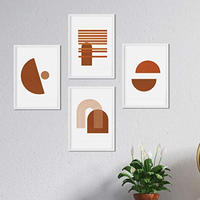 POSTER Set mit 4 Sand mit braunen Farbtönen A3 Rahmenlos - Klar, Papier (29.7/3cm) - Nacnic