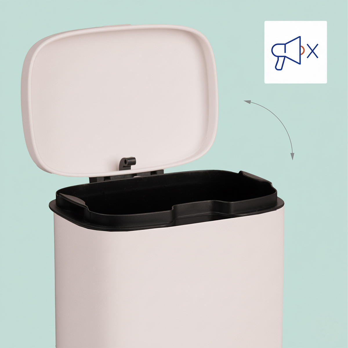 KOSMETIKEIMER - Beige, Kunststoff/Metall (18/25/15cm) - Relaxdays