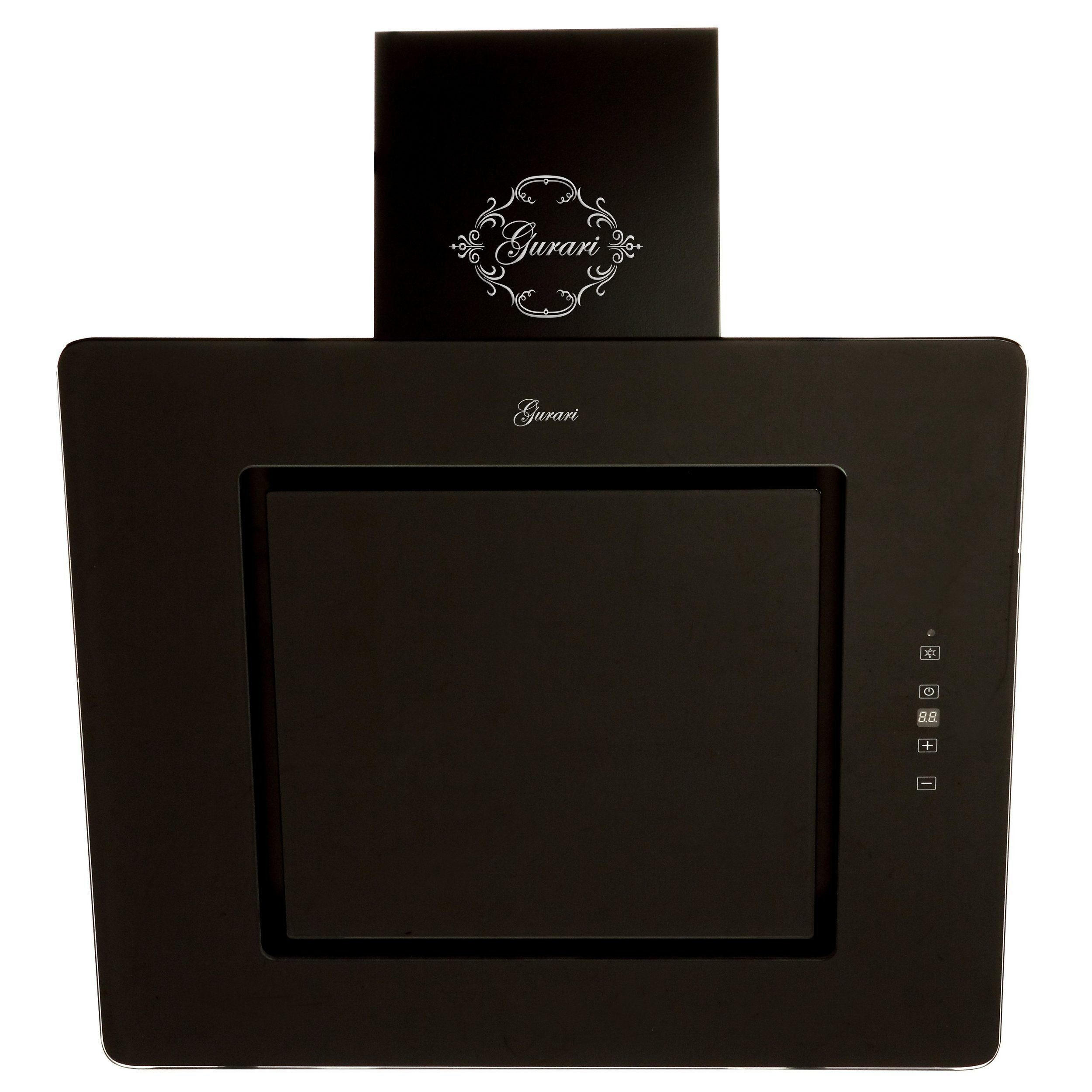 DUNSTABZUGSHAUBE GCH S 155 60 BL Prime + Umluftset, 60 cm Schwarz - Schwarz, Glas/Metall (60/103.5/40.5cm) - Gurari