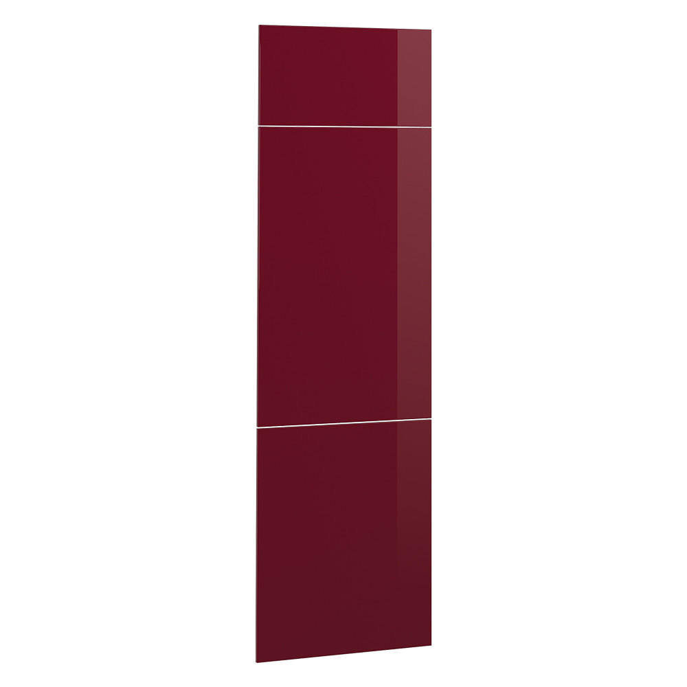 KÖKSFRONT R-Line Röd högblank 59.6x196 cm möbelfront för kylskåpsinbyggnad 196/59.6/1.6 cm
