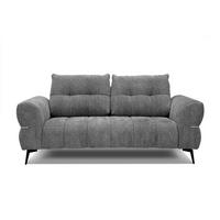 SOFA SALVINI 2,5-Sitzer, grau - Schwarz/Grau, Holzwerkstoff/Textil (176/88/99cm) - Courtois Laville
