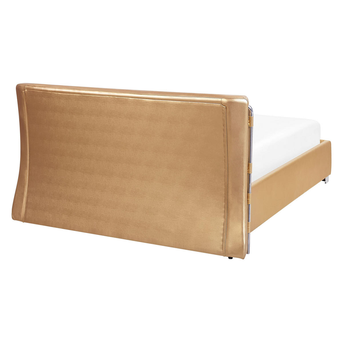 WASSERBETT 160/200cm Gold Paris - Goldfarben, Leder (160/200cm) - Beliani