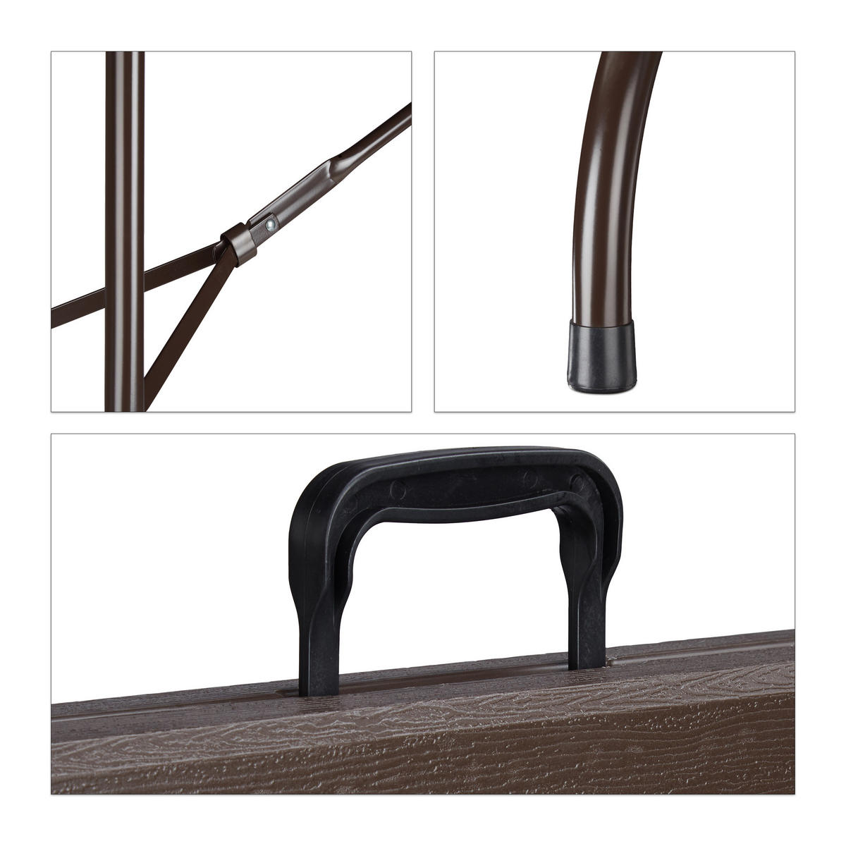 GARTENTISCH - Multicolor, Kunststoff/Metall (74/180/73cm) - Relaxdays