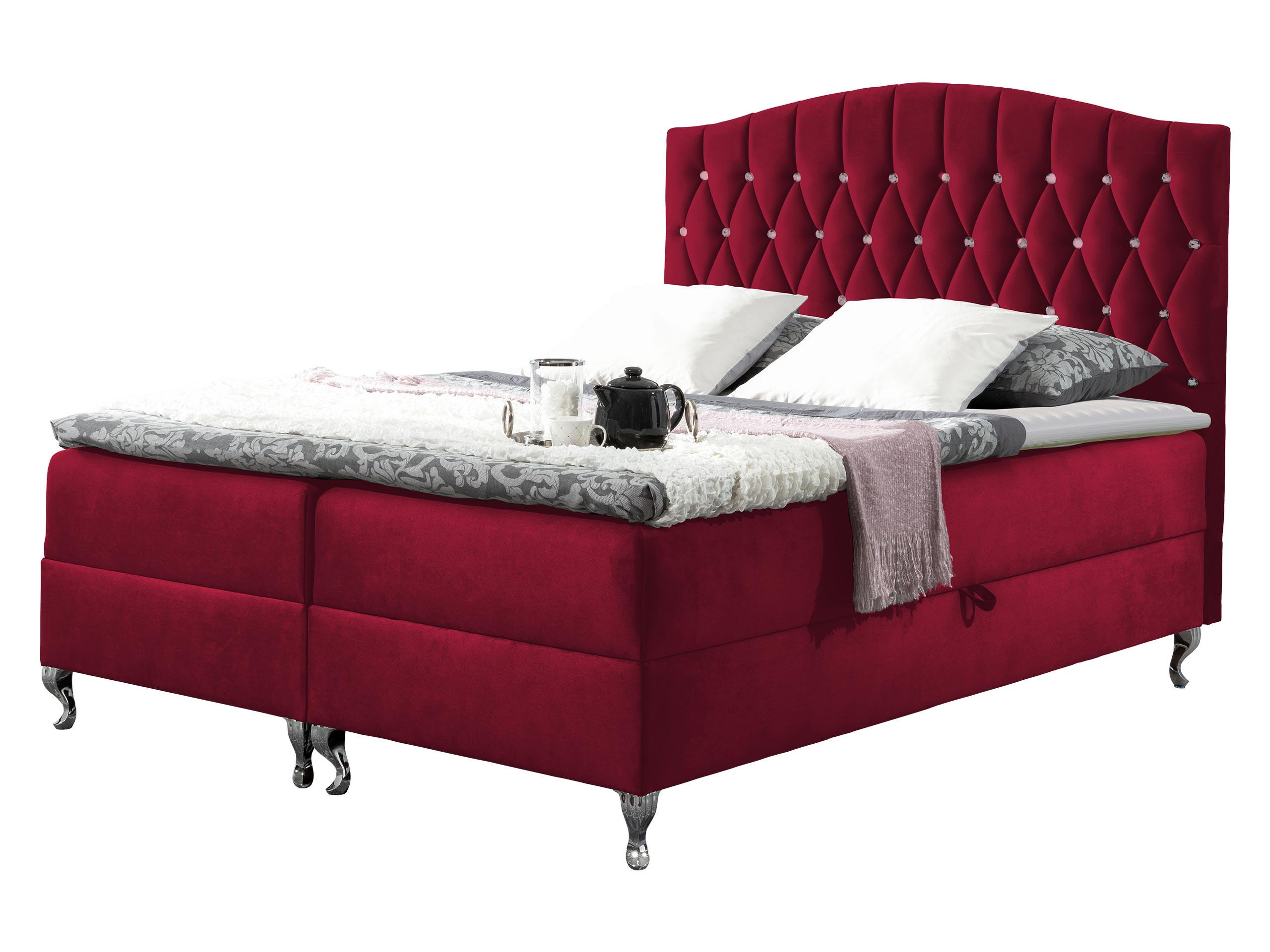 Mirjan24 Boxbett Rot 140x200 cm