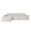 ECKSOFA Cursal Round L-Form, Stoff Artico, Nata, Links - Creme, Holz (284/166cm) - Kaiser Möbel